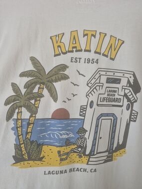Katin Laguna Beach Lifeguard Graphic Tee - Yellow, Blue, Green, Brown